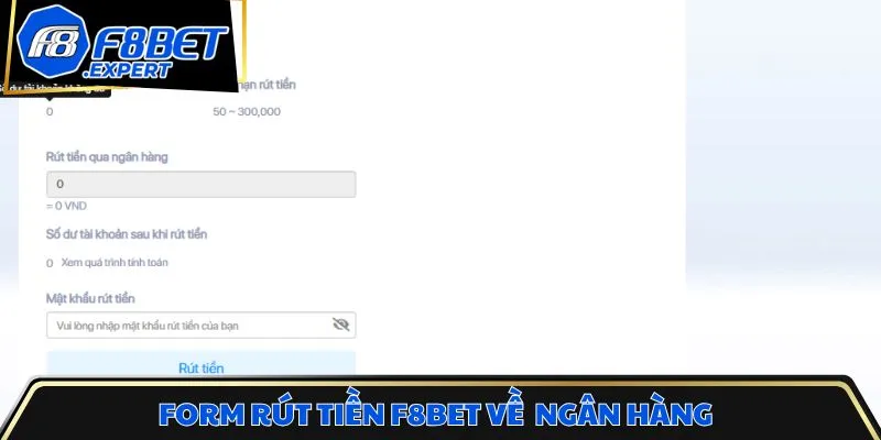 Biểu mẫu rút thưởng từ ví về tài khoản ngân hàng